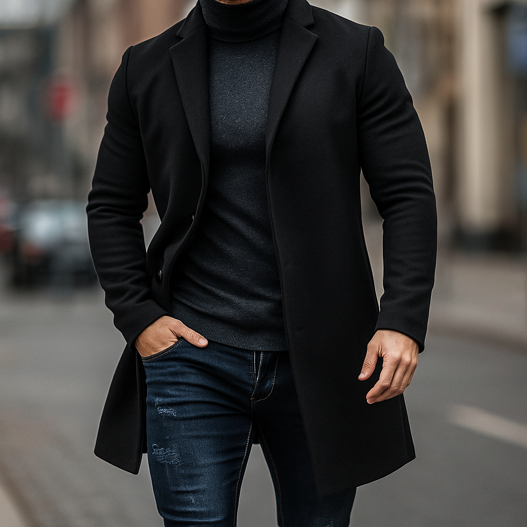 Helvano | Herren-Trenchcoat aus Wollmischung