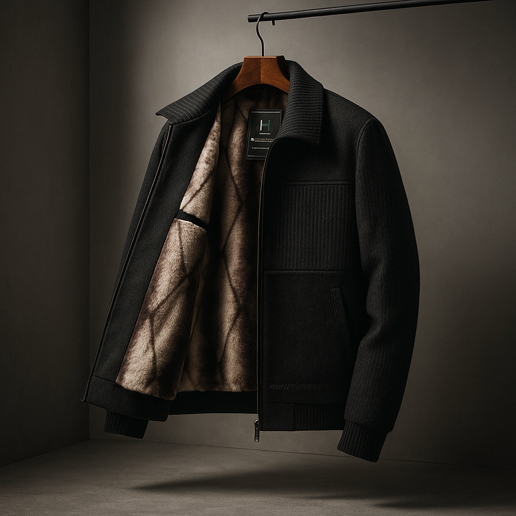 Helvano | Texturierte Zipp-Jacke für Herren