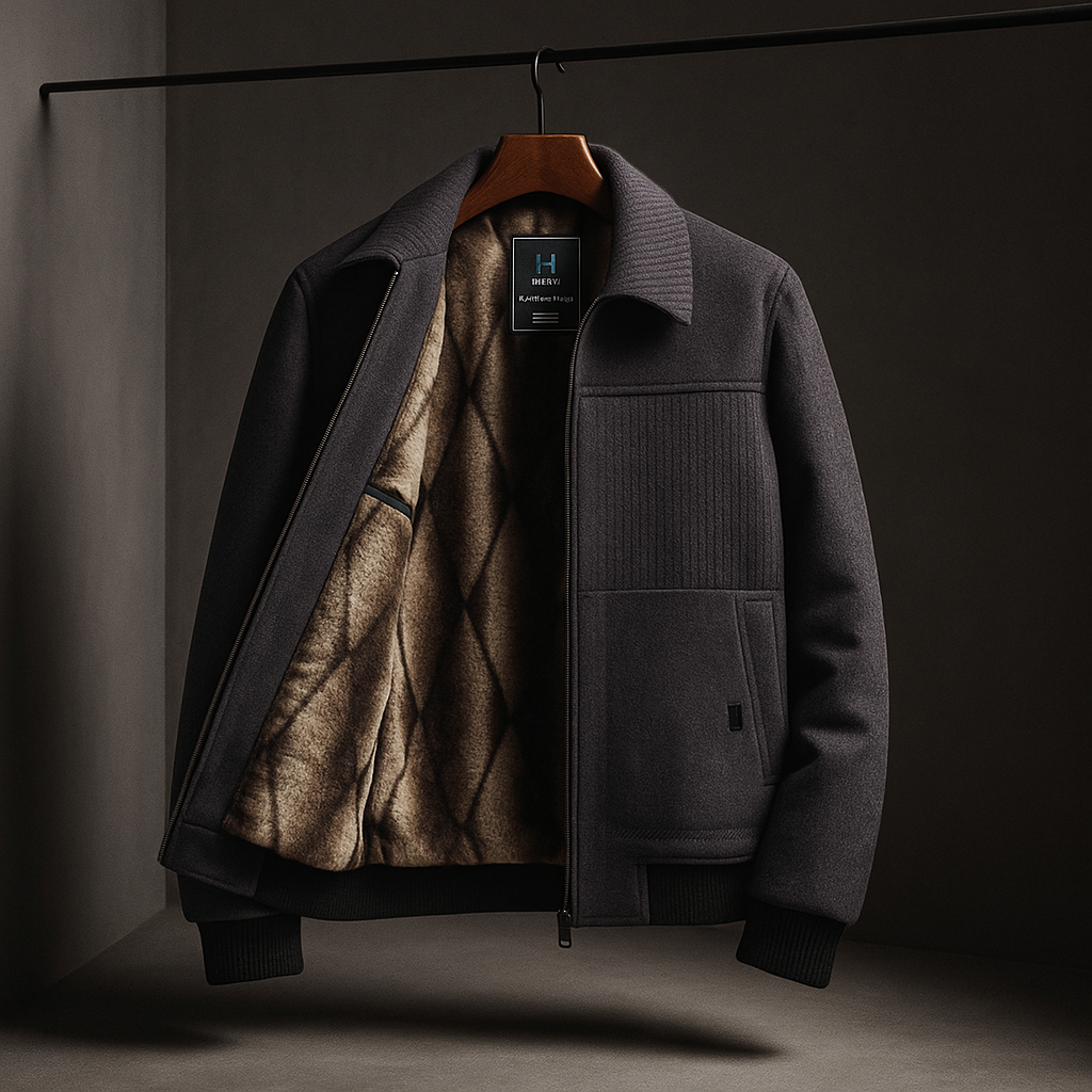 Helvano | Texturierte Zipp-Jacke für Herren