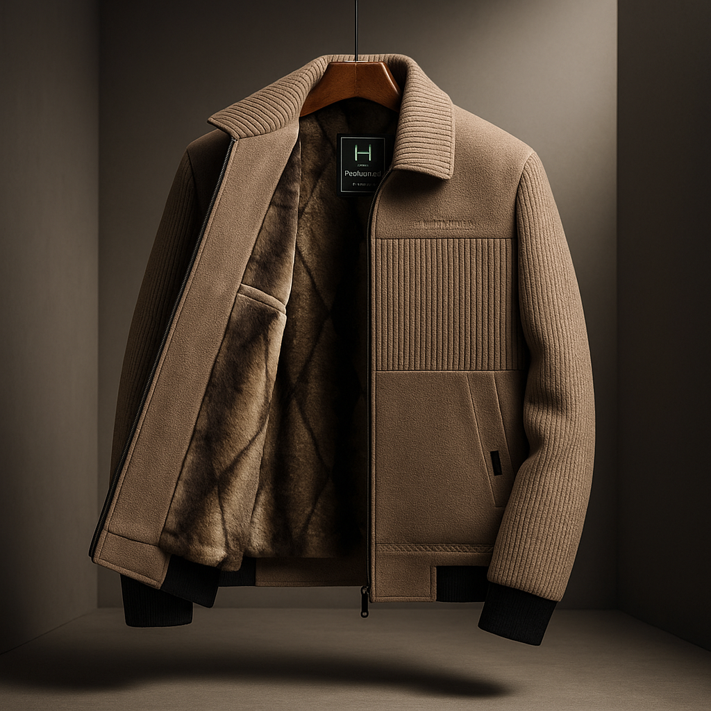 Helvano | Texturierte Zipp-Jacke für Herren