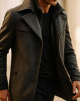 Helvano | Langer Wollmantel für Herren