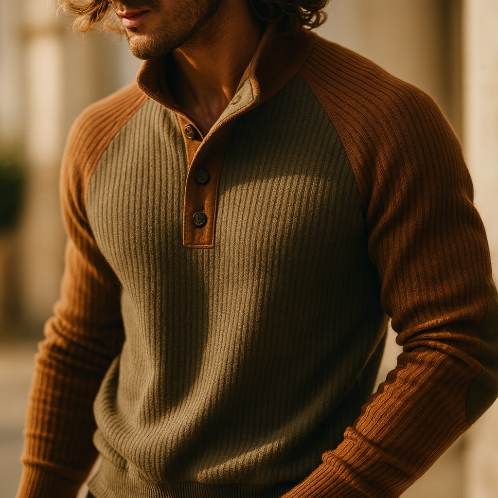 Helvano | Geripptes Strickpullover für Herren