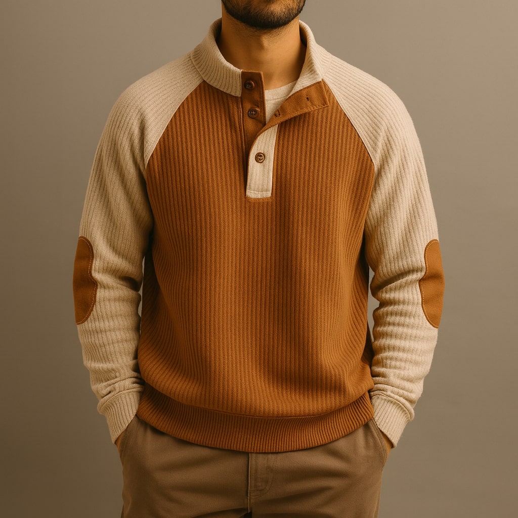 Helvano | Geripptes Strickpullover für Herren