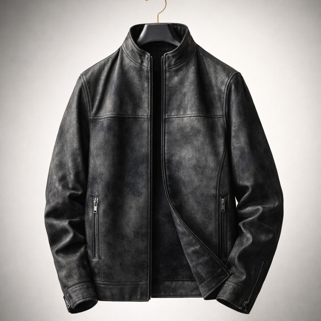 Helvano | Slim-Fit Bikerjacke für Herren