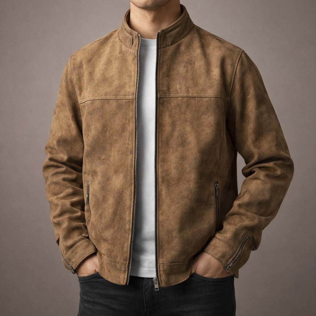Helvano | Slim-Fit Bikerjacke für Herren