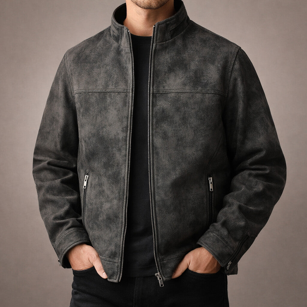 Helvano | Slim-Fit Bikerjacke für Herren