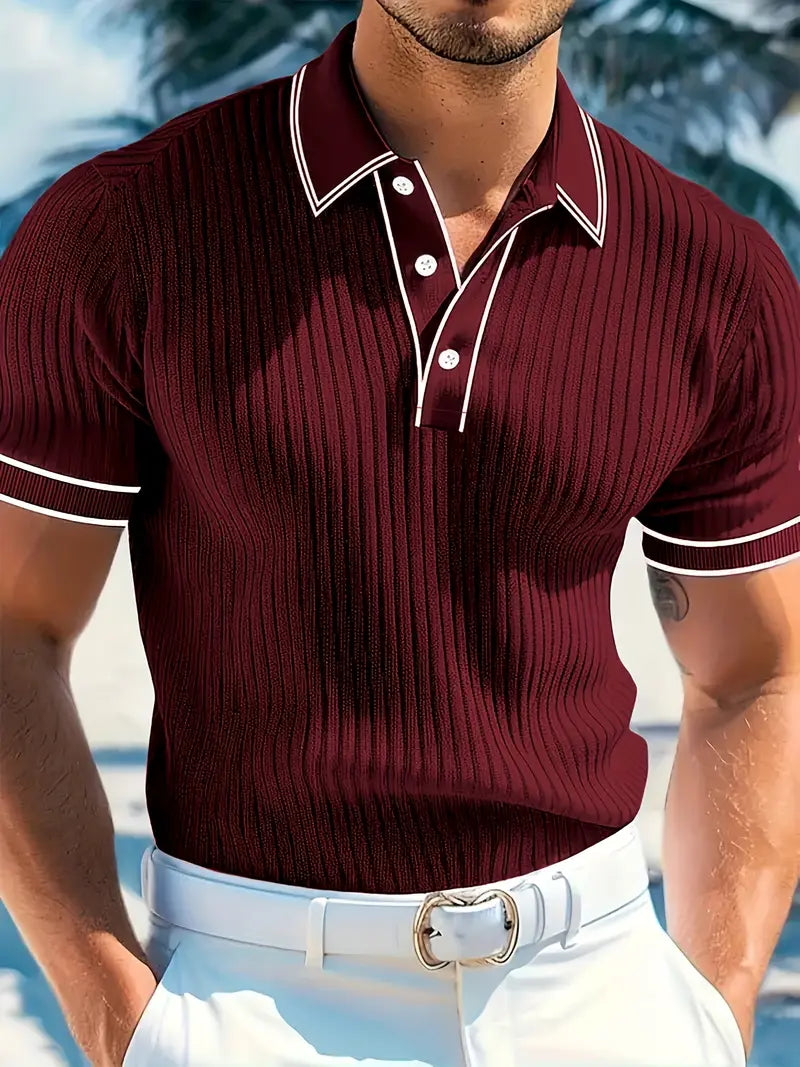 Helvano | Herren T-Shirt mit Struktur