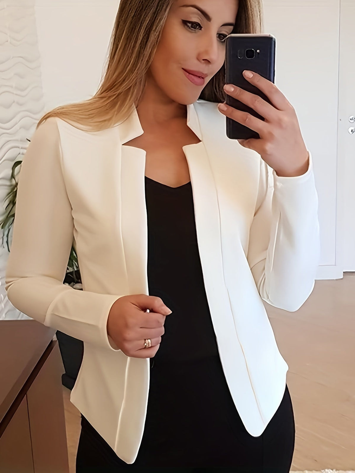 Helvano | Taillierter Damen-Blazer ohne Verschluss