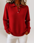 Helvano | Damen Strickpullover mit Kragen