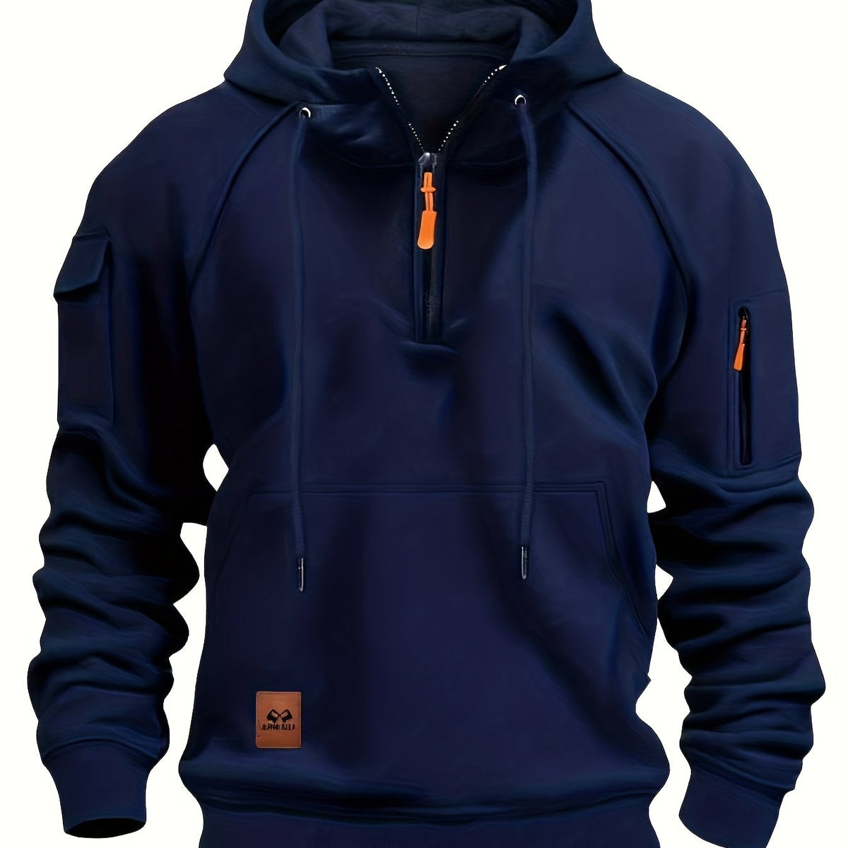 Helvano | Utility-Hoodie mit Kurzreissverschluss für Herren