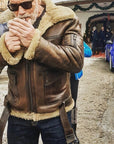 Helvano | Herren Lederjacke mit gefüttertem Stehkragen