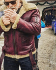 Helvano | Herren Lederjacke mit gefüttertem Stehkragen