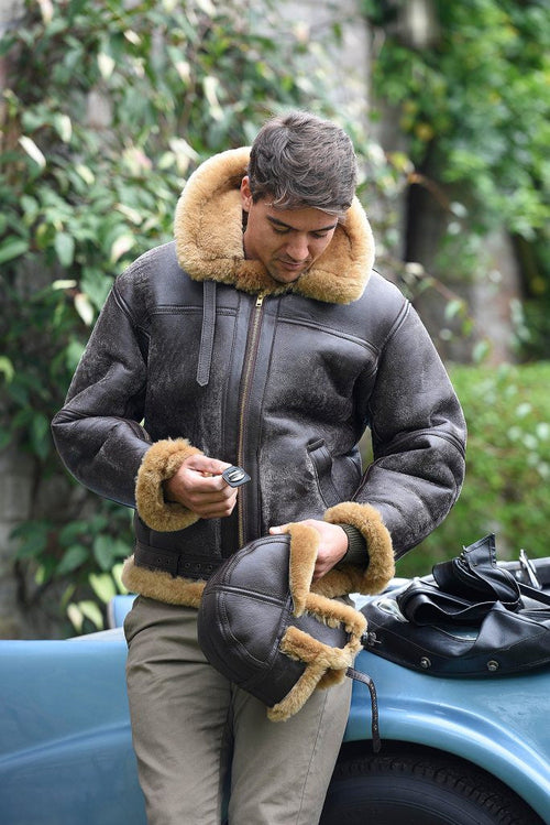 Helvano | Herren Bomberjacke mit weichem Innenfutter in Braun