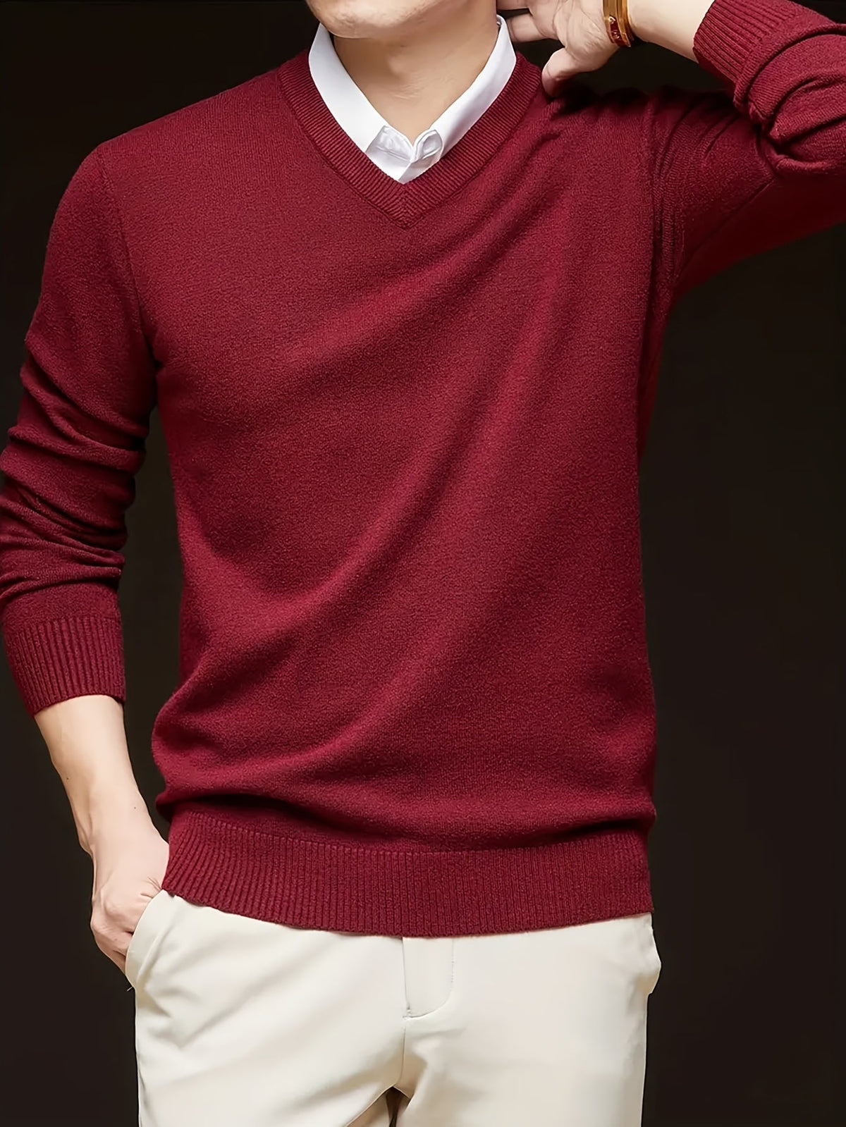 Helvano | Herren Strickpullover mit V-Ausschnitt