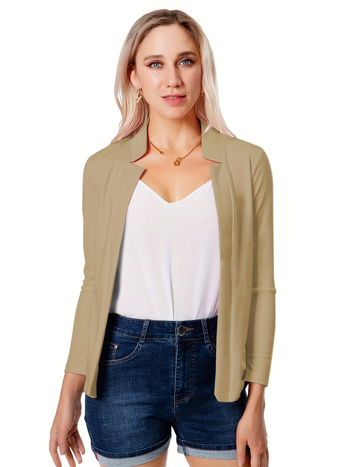 Helvano | Taillierter Damen-Blazer ohne Verschluss