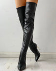 Helvano | Overknee-Stiefel mit goldenem Absatz für Damen