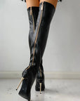 Helvano | Overknee-Stiefel mit goldenem Absatz für Damen