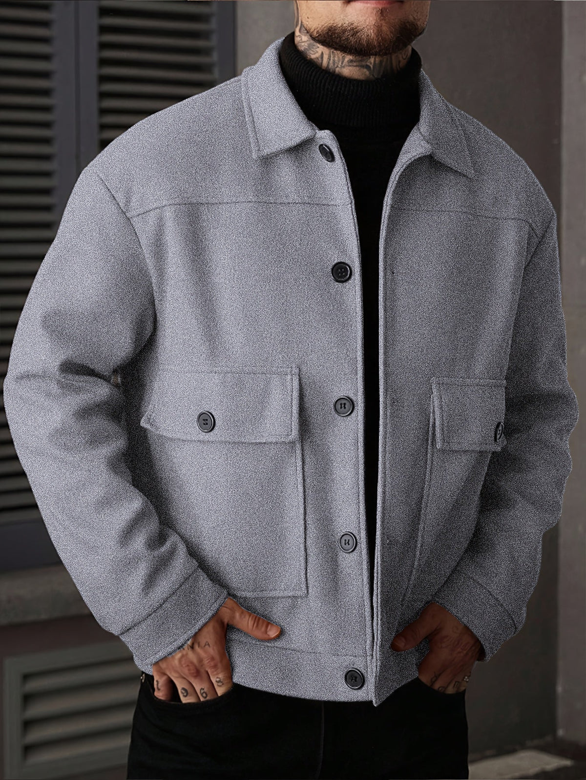 Helvano | Strukturierte Utility-Jacke für Herren