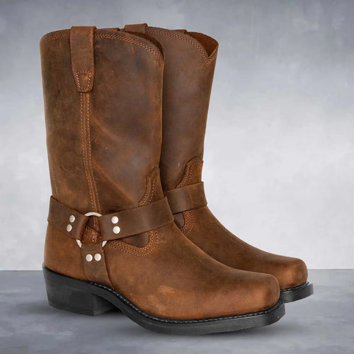 Helvano | Retro Cowboystiefel aus Leder für Herren