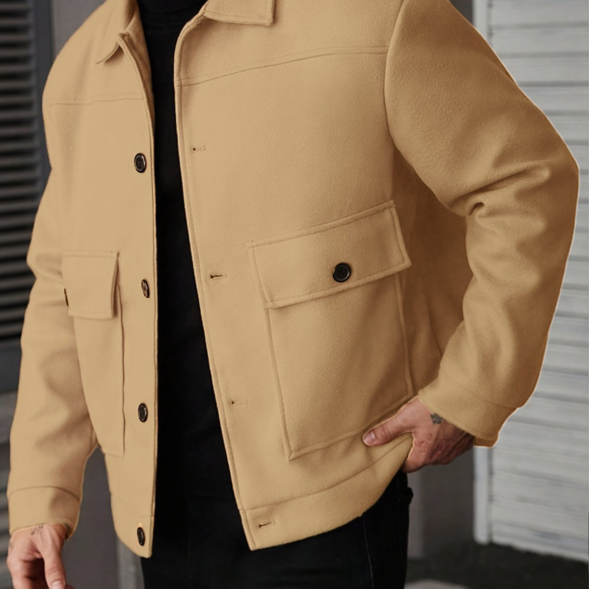 Helvano | Strukturierte Utility-Jacke für Herren
