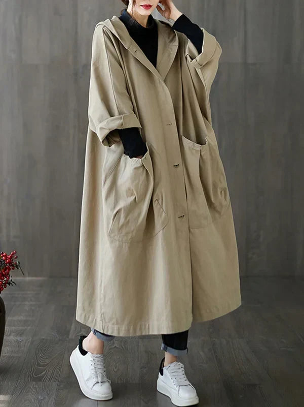 Helvano | Langer Trenchcoat für Damen