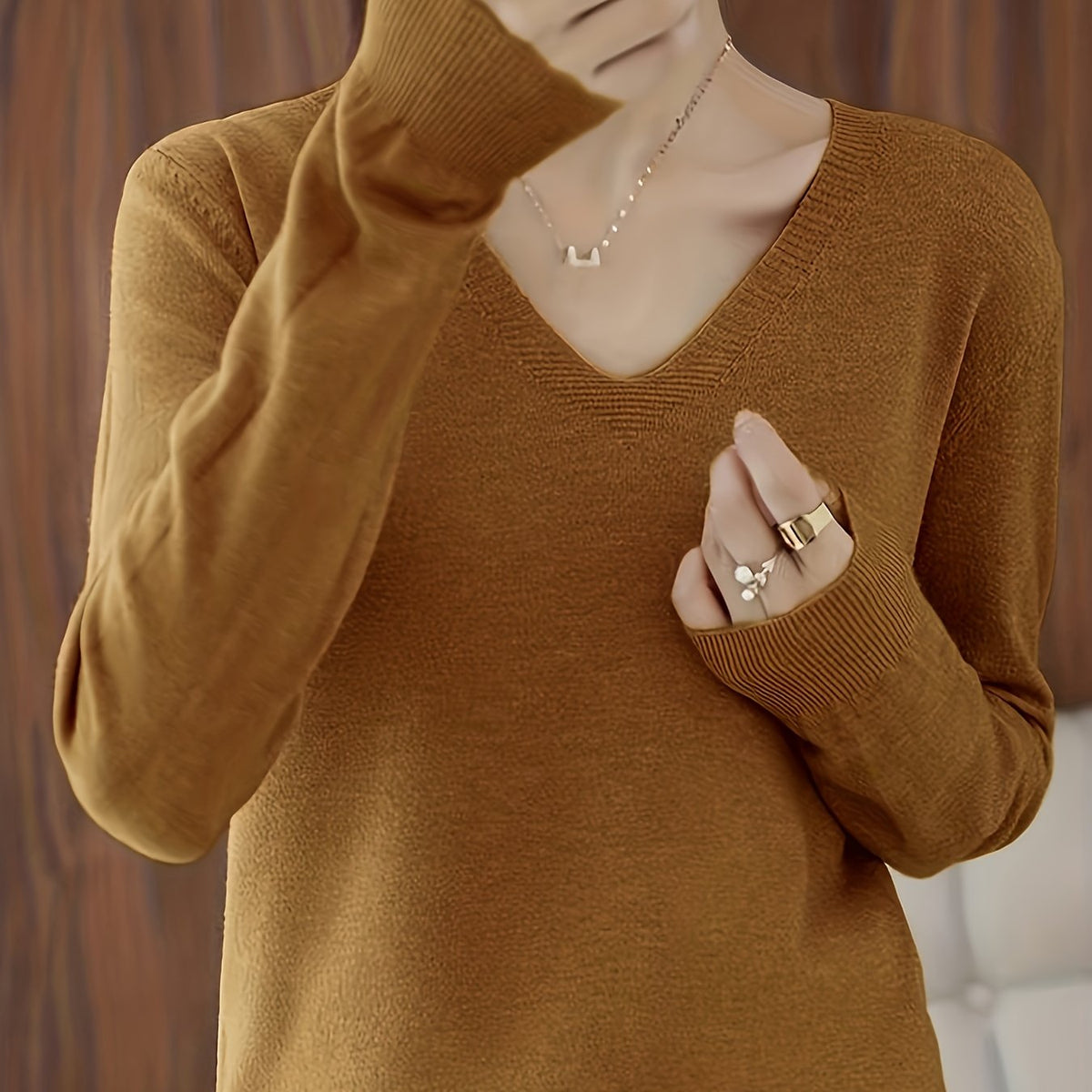 Helvano | Damen Strickpullover mit V-Ausschnitt