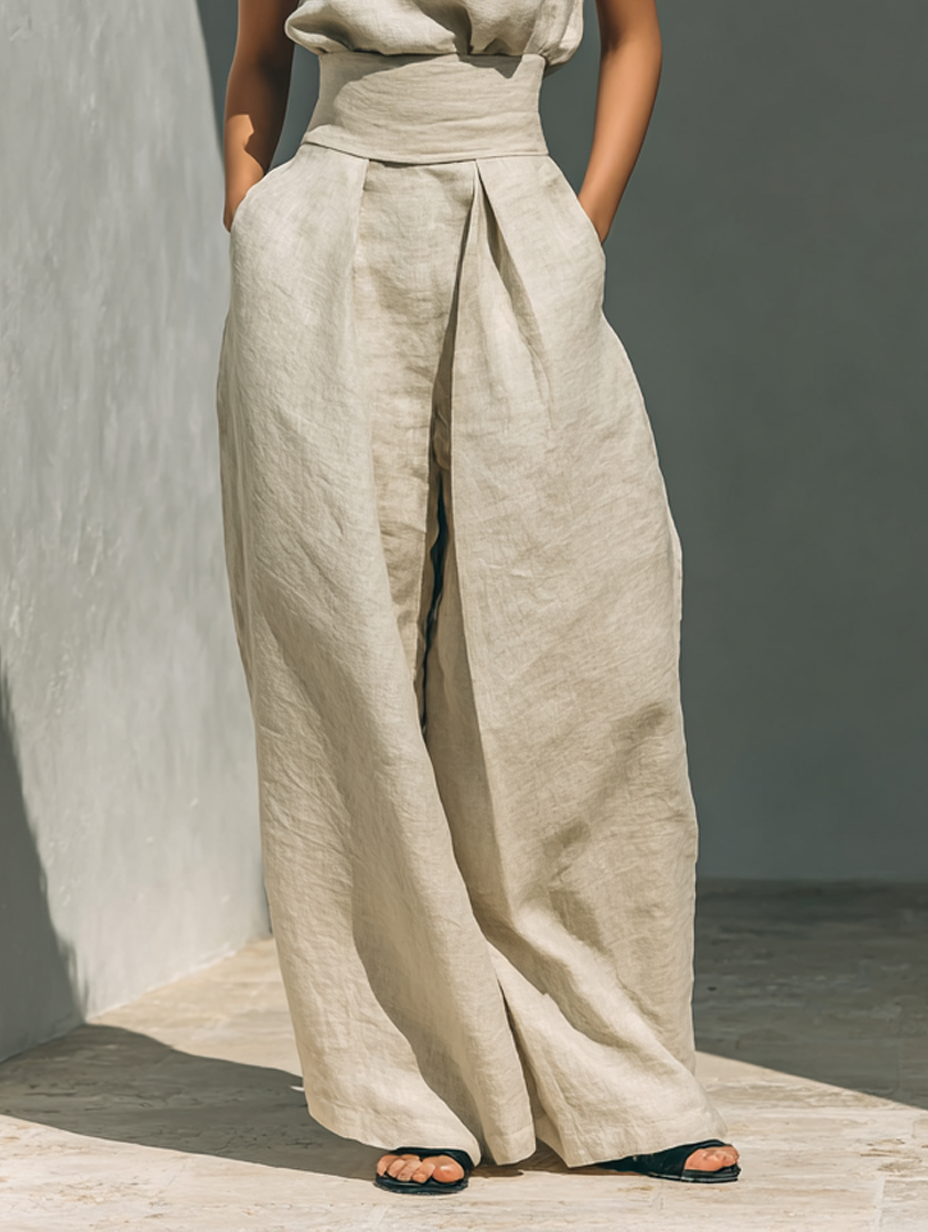 Helvano | Zweiteiler mit Weiter Baumwollhose für Damen