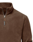 Helvano | Herren Strickpullover mit Stehkragen und Half-Zip