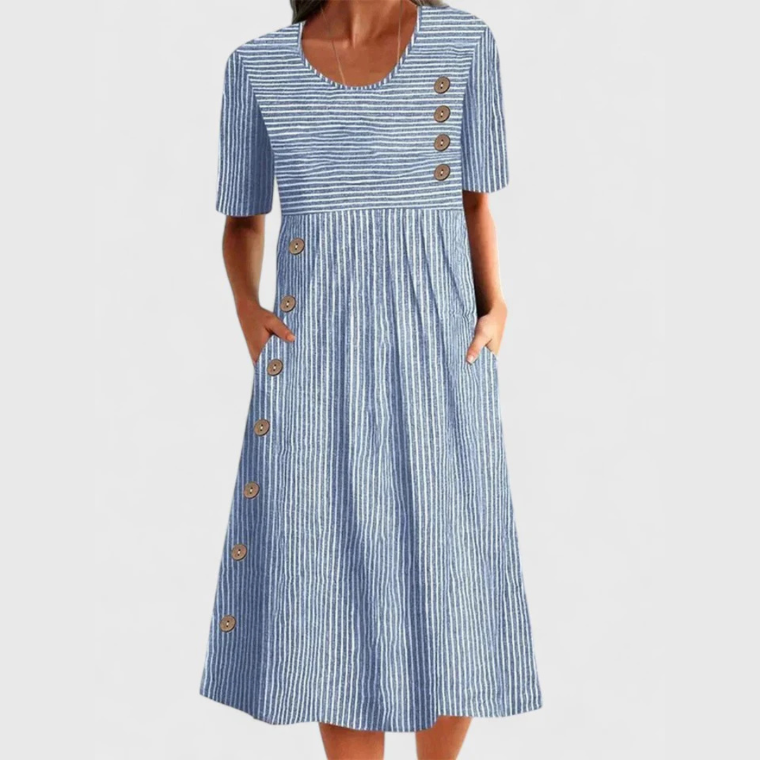 Helvano | Gestreiftes Midikleid für Damen