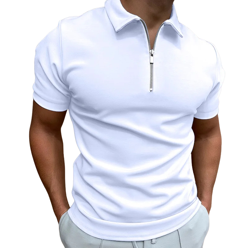 Helvano | Modernes Herren-Poloshirt mit kurzem Zip