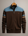 Helvano | Colorblock Sweatshirt mit Reissverschluss für Herren