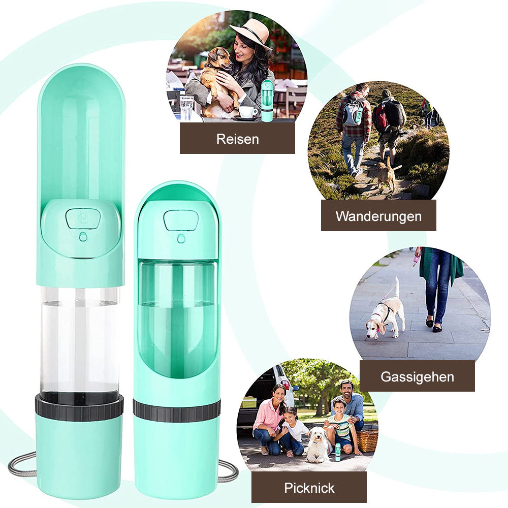 Helvano | 2-in-1 Futter- und Wasserflasche für Hunde