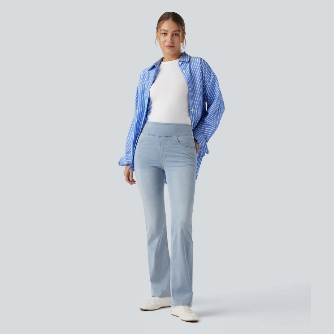 Helvano | Bootcut-Jeans mit hohem Bund für Damen