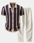 Helvano | Herren-Set Leinenhemd & Leinenhose in Beige