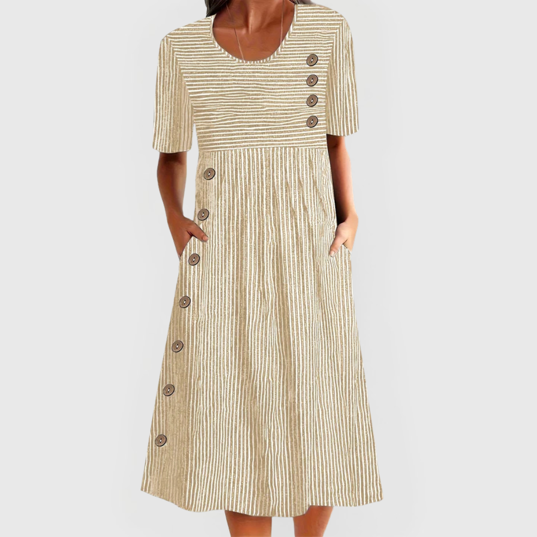 Helvano | Gestreiftes Midikleid für Damen