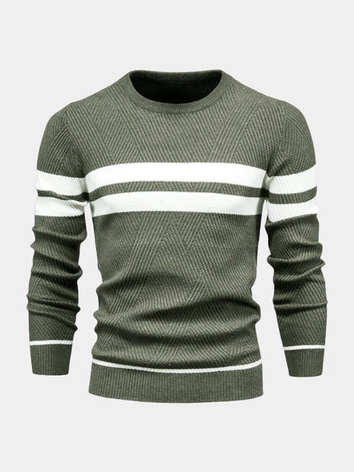 Helvano | Gestreifter Strickpullover für Herren