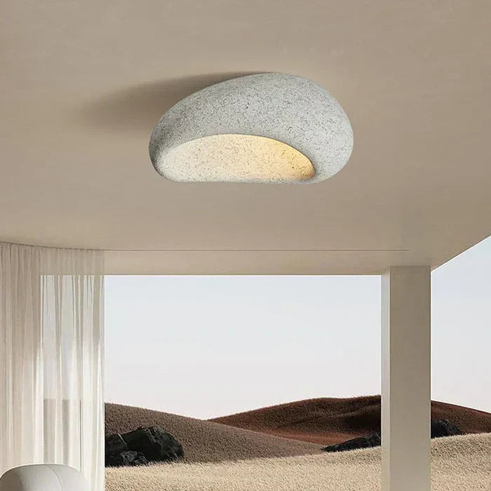 Helvano | Wabi-Sabi Deckenleuchte in Steinoptik