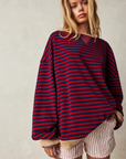 Helvano | Oversized Streifen-Pullover für Damen