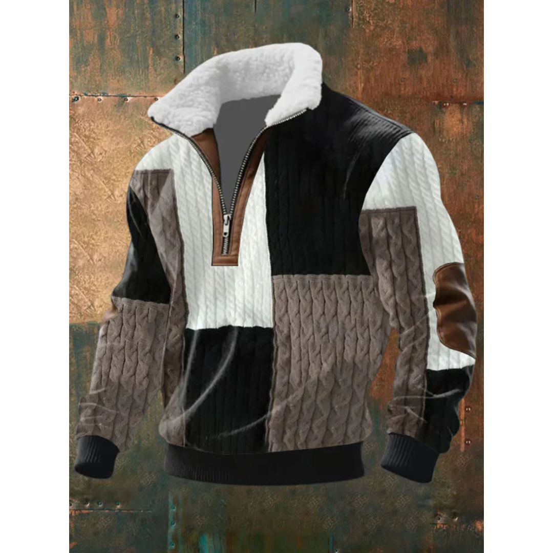Helvano | Fleece-Pullover mit Stehkragen für Herren