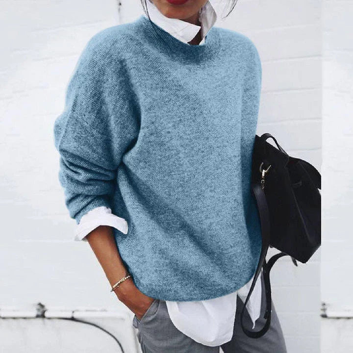Helvano | Weicher Damen-Pullover mit Rundhalsausschnitt
