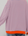 Helvano | Oversized Gestreiftes Damen Sweatshirt