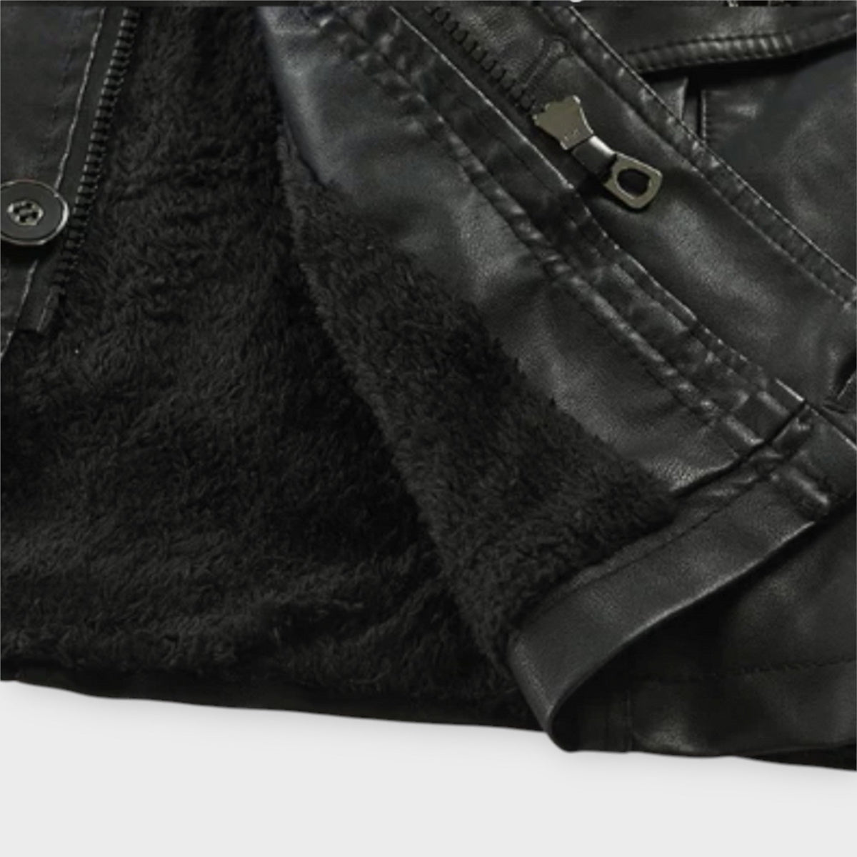 Helvano | Lange Bikerjacke aus Leder für Herren