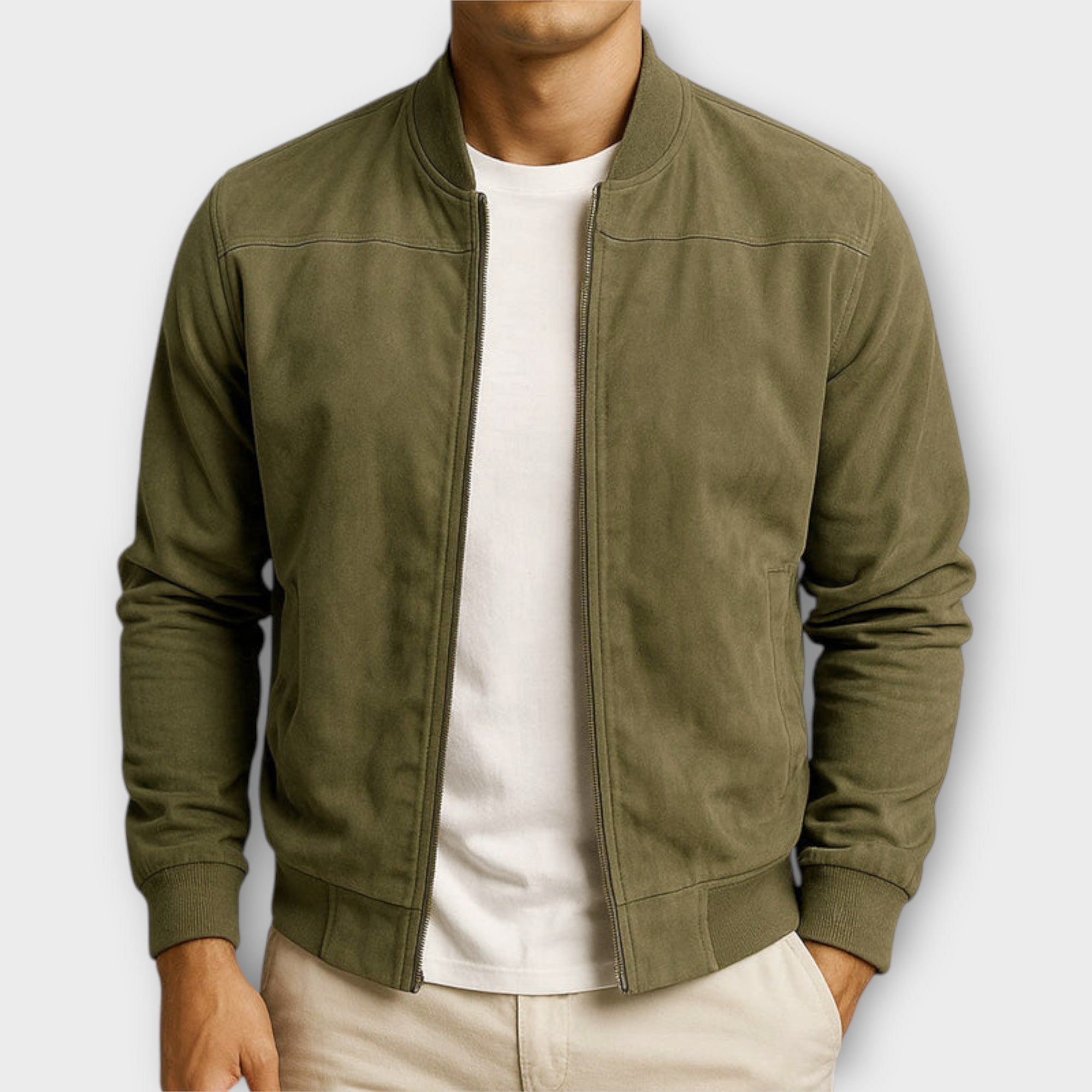 Helvano | Herren Bomberjacke in Wildlederoptik