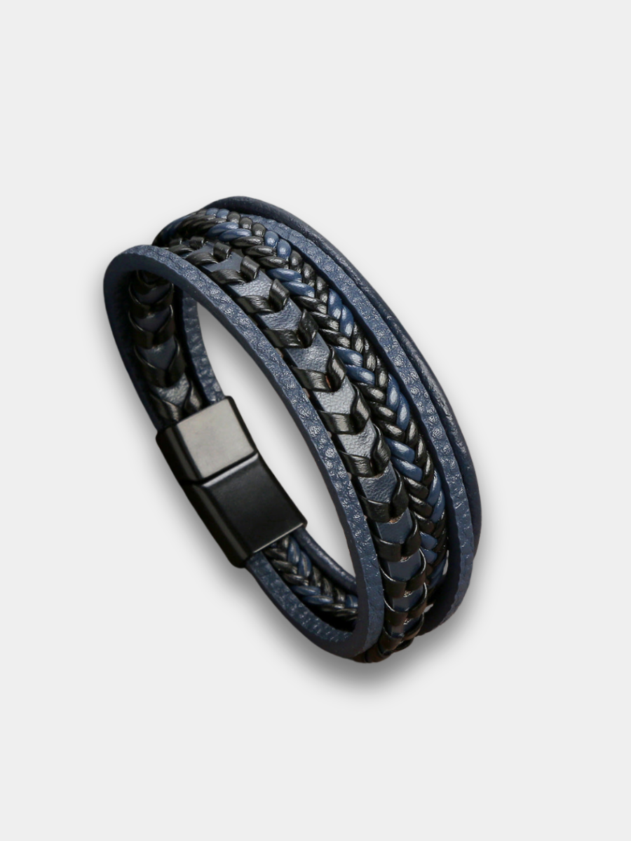 Helvano | Herren-Lederarmband in Schwarz