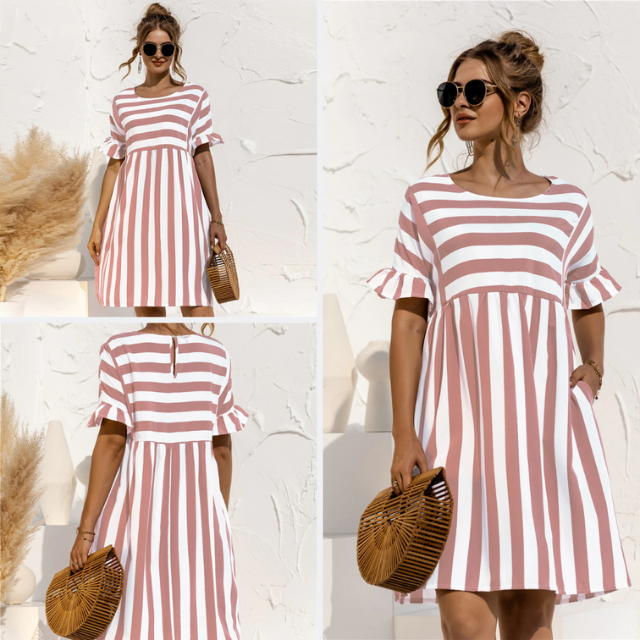 Helvano | Gestreiftes Strandkleid für Damen