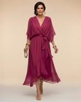 Helvano | Chiffon-Kleid mit V-Ausschnitt für Damen