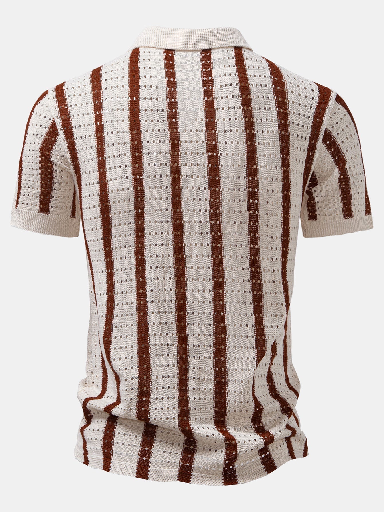 Helvano | Gestricktes Streifenhemd mit Ösen für Herren