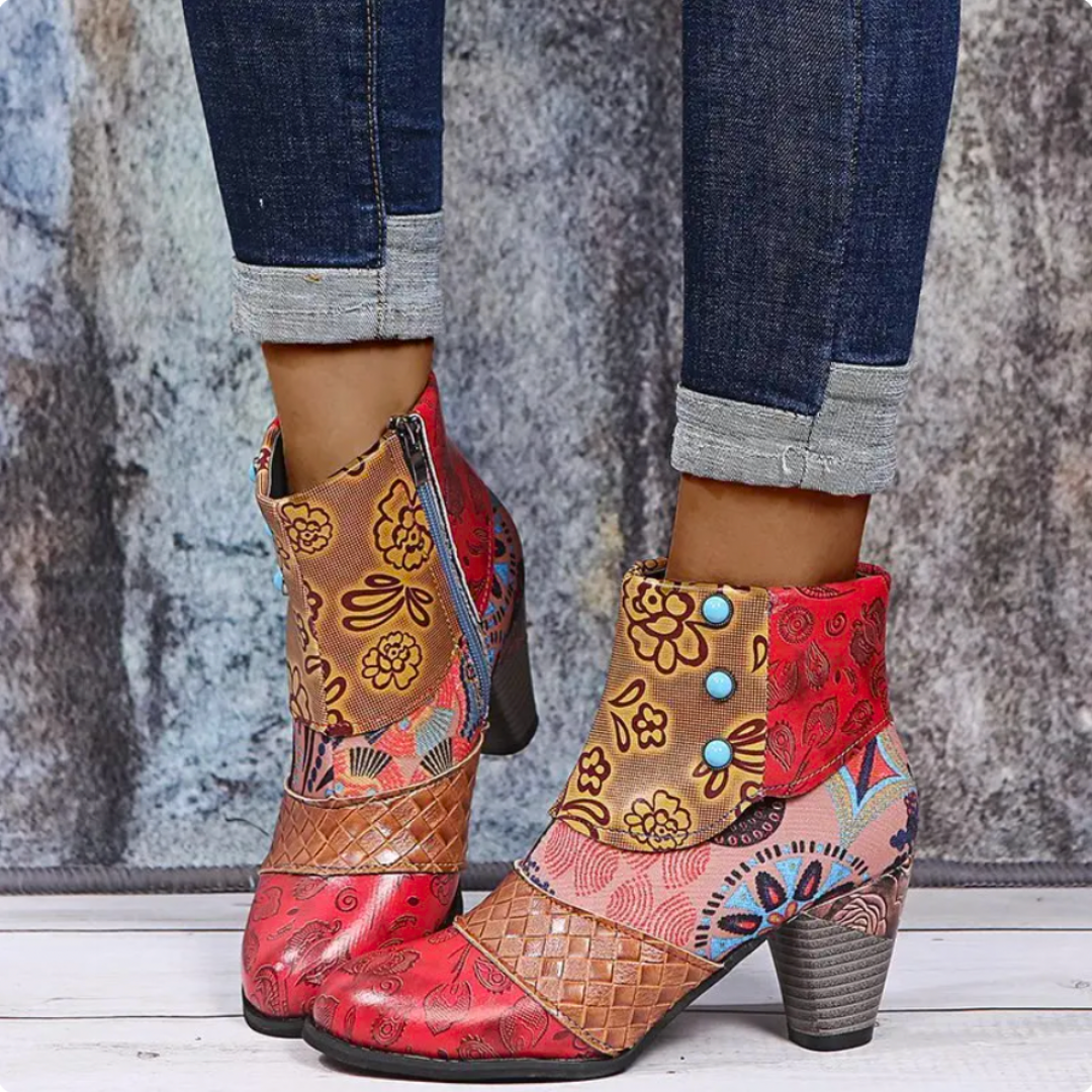 Helvano | Retro Stiefel für Damen in Rot