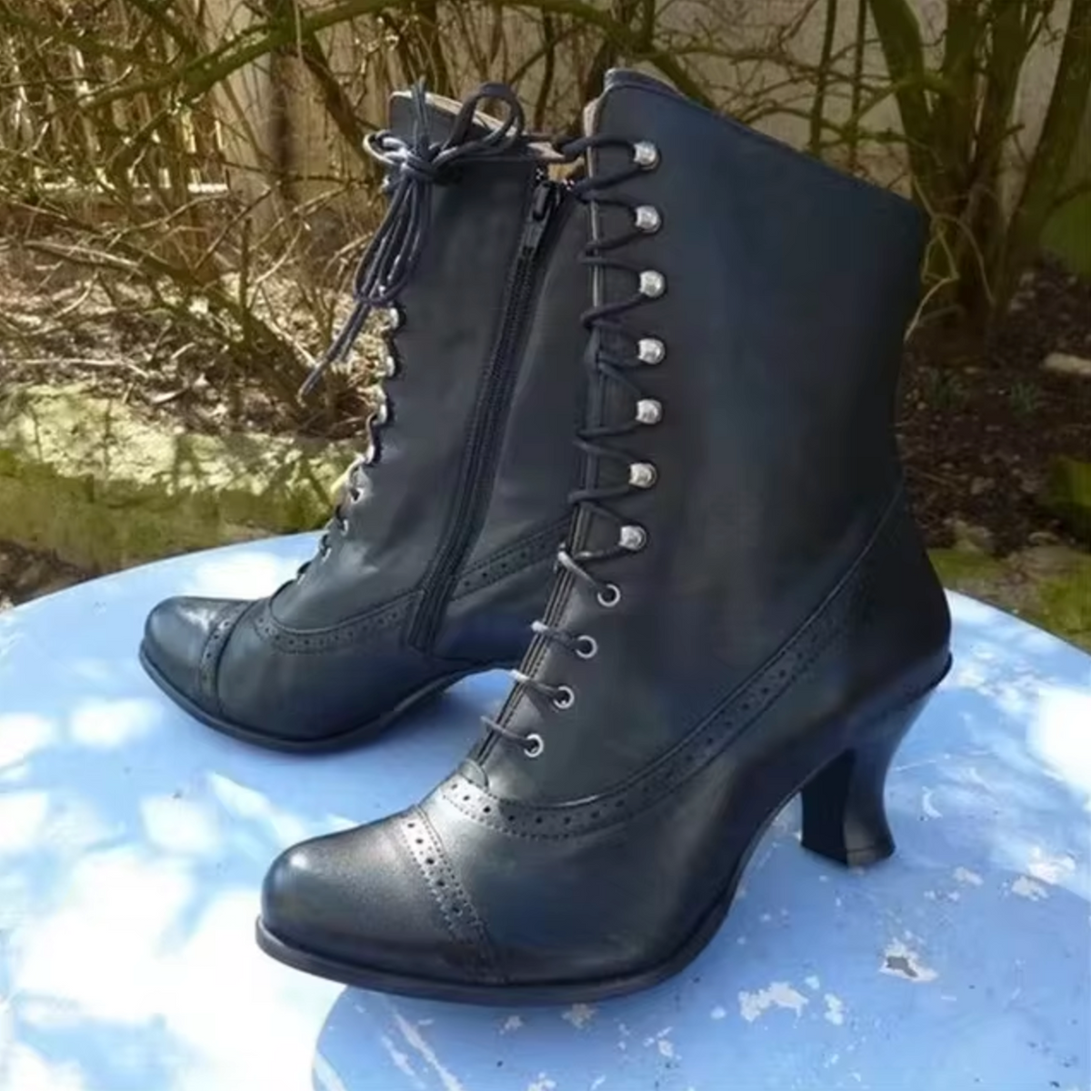Helvano | Damen Lederstiefel mit Schnürung