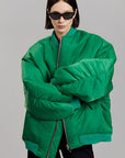 Helvano | Oversized Bomberjacke mit Reissverschluss für Damen